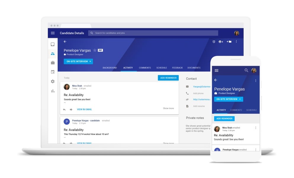 Google Hire結合G Suite服務 讓企業更容易線上共同作業、經營人脈