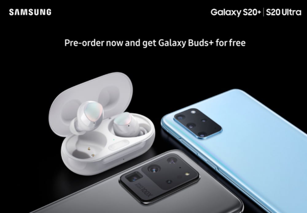 曝光宣傳圖像顯示Galaxy Buds+將成為Galaxy S20系列購機贈品