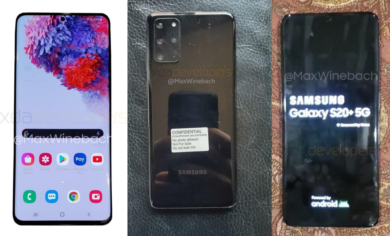 疑似Galaxy S20+ 5G版本實機外觀曝光，同樣去除Bixby專屬按鍵