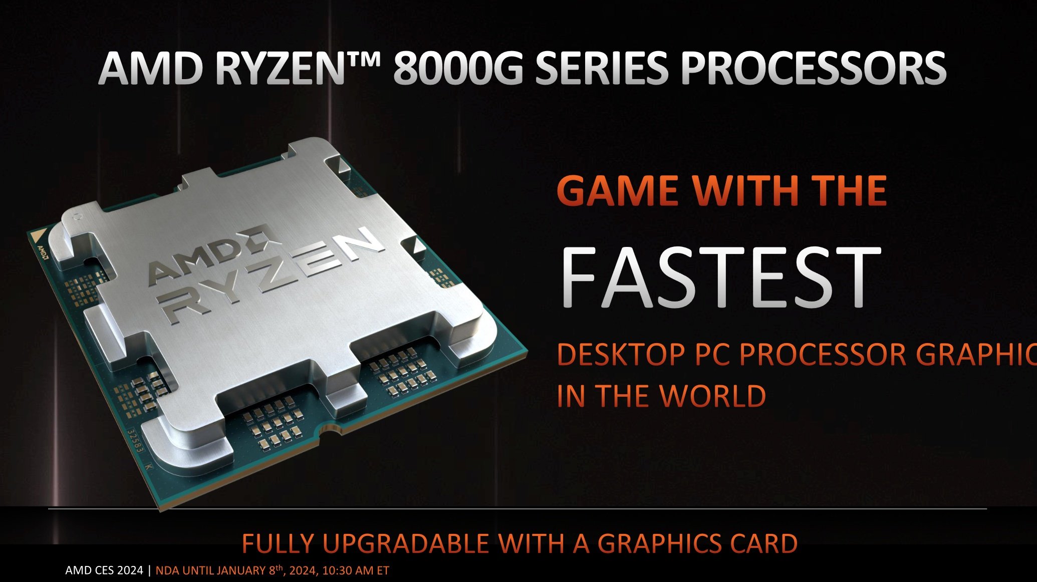 AMD推出針對遊戲性能打造、第一款結合人工智慧應用的Ryzen 8000G系列桌機處理器