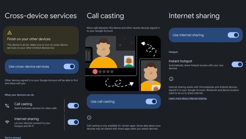 Google釋出可在不同Android裝置間切換視訊通話、共用網路的測試功能