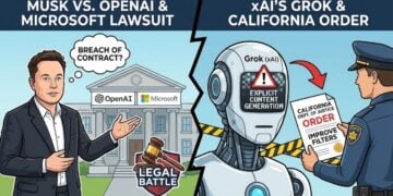 Elon Musk is seeking $1340 billion in damages from OpenAI and Microsoft for "unjust enrichment," while his own Grok has been ordered by California to discontinue its "spicy mode."