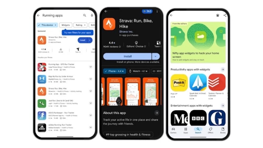 Google Play Store進行部分介面調整，將讓使用者更容易找到具有Widget桌面工具設計的App