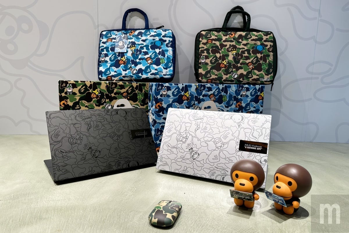 動眼看／華碩攜手日本30年潮牌BAPE，合作推出的Vivobook S 15 OLED BAPE限定版筆電