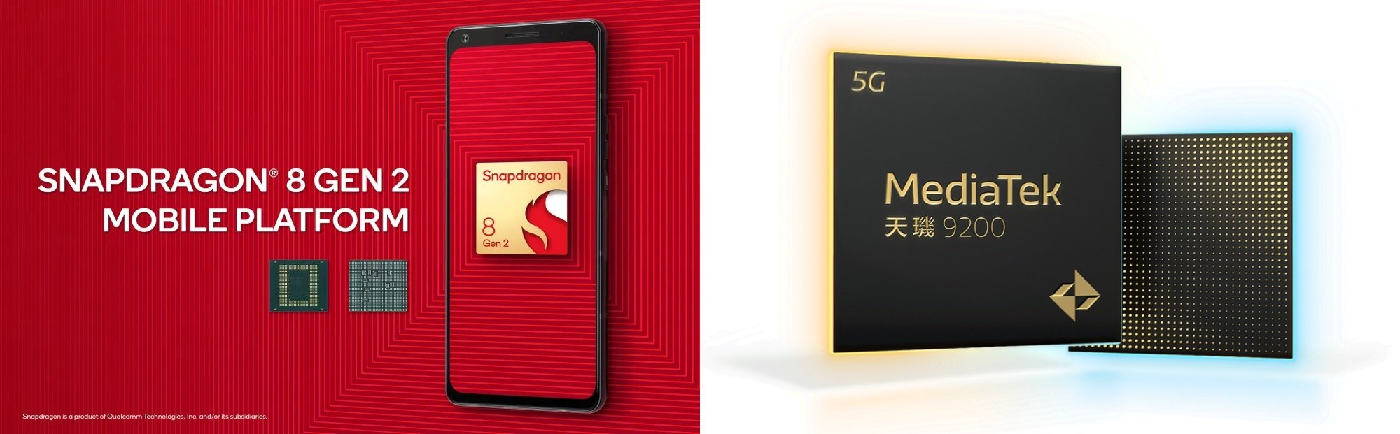 Qualcomm Snapdragon 8 Gen 2跟聯發科天璣9200兩款運算平台比一比 Qualcomm Snapdragon 8 Gen 2跟聯發科天璣9200兩款運算平台比一比