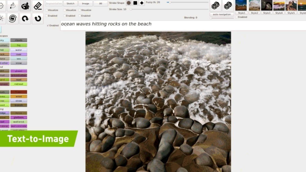NVIDIA更新GauGAN2，讓使用者輸入文字描述即可進行精細圖像創作